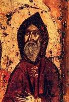 Преподобный Антоний Печерский. Фрагмент Свенской иконы Божией Матери